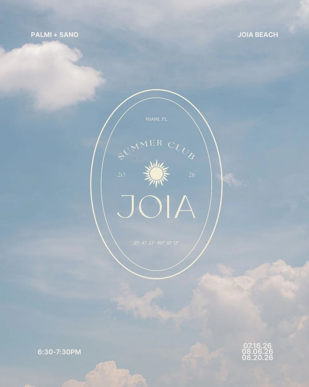 joia beach x palmi + sano